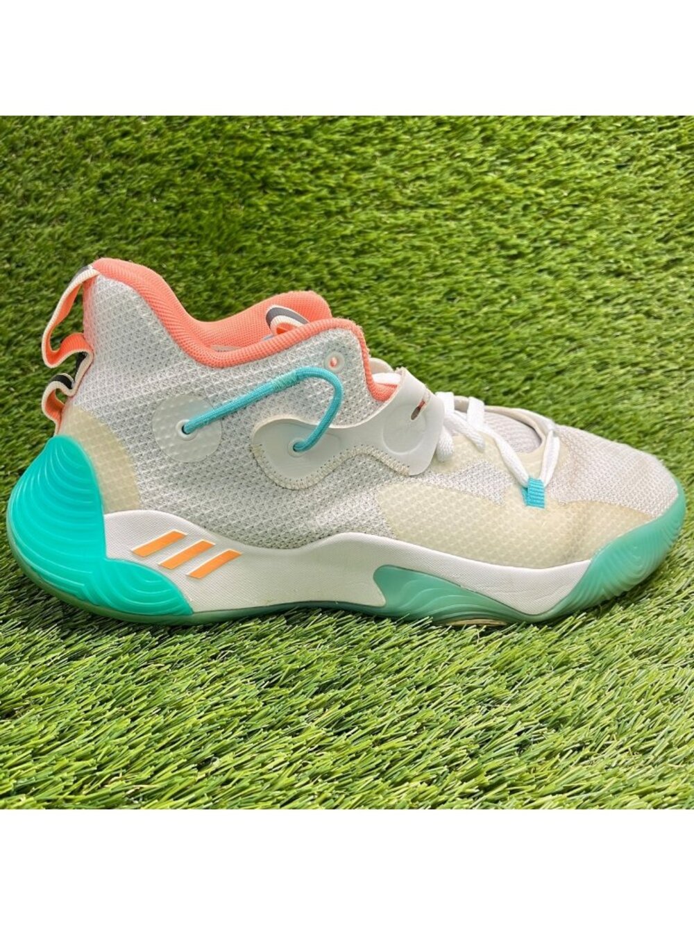 Adidas Harden Stepback 3 The Bahamas Men Size 10 White Basketball Shoes Sneakers